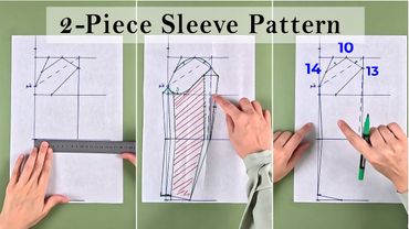 DIY-Draft 2-Piece Sleeve Pattern From Scratch| Sewing Patterns