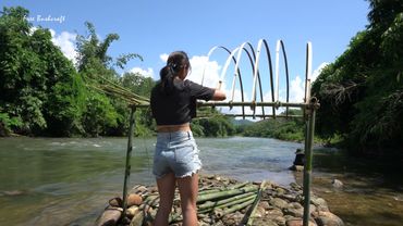 LIVING OFF GRID - Bushcraft & Camping At The Stream, Cooking On Stone - Free Bushcraft Ep.36