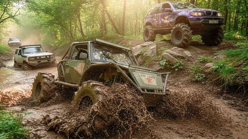 OFF ROAD ПСИХИ! Рубятся НА все ДЕНЬГИ на внедорожниках с 43" и 50" ТРАКТОРНЫМИ колёсами