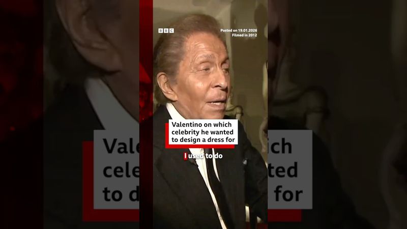 Valentino on which celebrity he wanted to design a dress for. #Valentino #Fashion #BBCNews