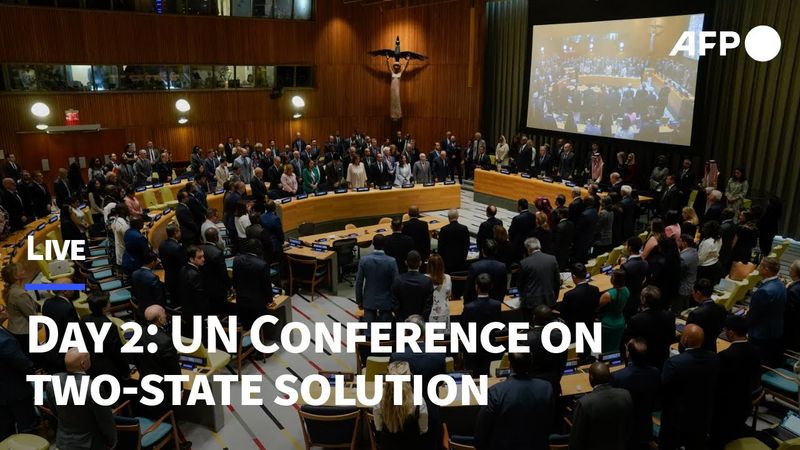 🔴LIVE: Day two of UN Conference on a two-state solution for Israel, Palestinians | AFP