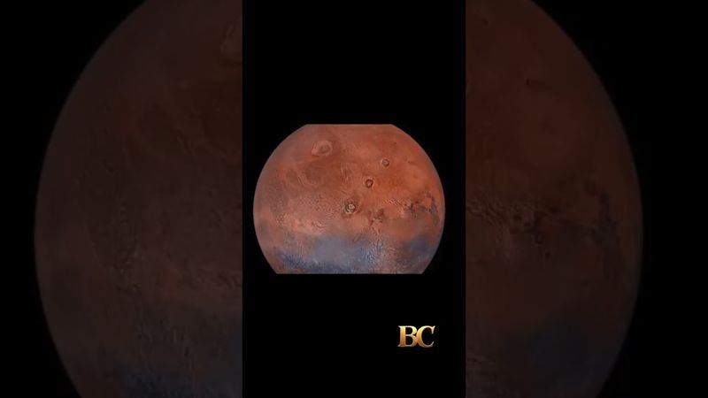 Mars volcano twice as big as Earth’s tallest one seen poking through clouds