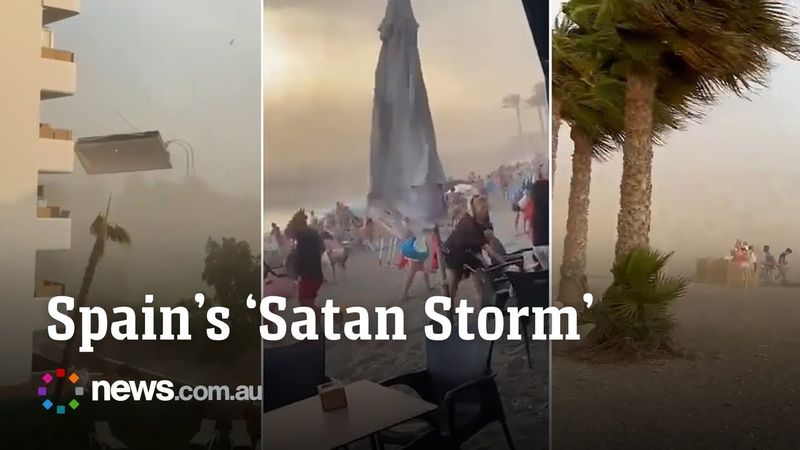 ‘Satan’s storm’ smashes Spain in wild footage