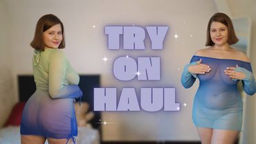 [4K] Try on haul sheer dress | See everything | See through