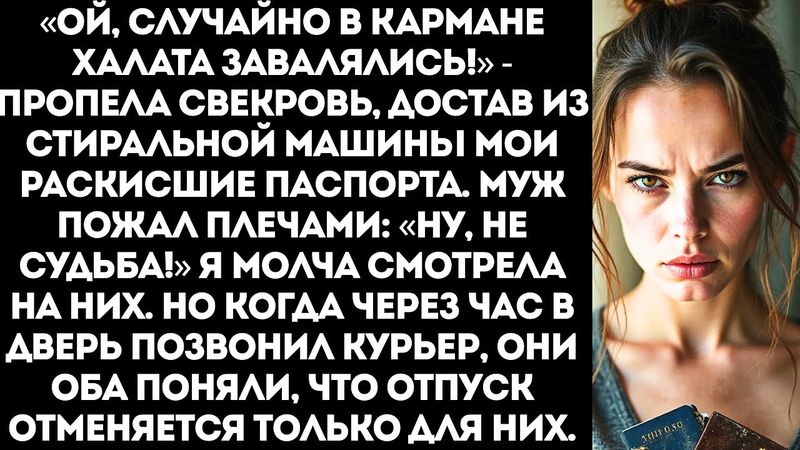 Свекровь постирала мои паспорта за день до вылета в отпуск, на который я копила 3 года.