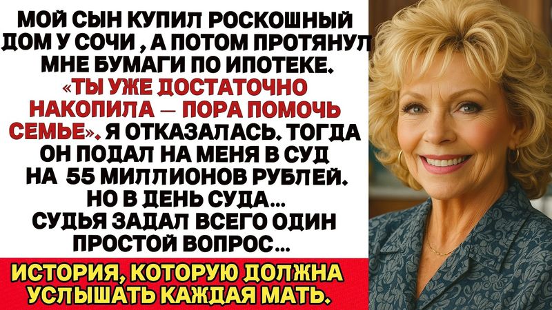 Я отказалась платить за шикарную жизнь сына — он подал в суд, но всё пошло не по его плану.