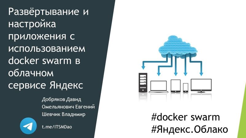 Развёртывание и настройка приложения c использованием docker swarm в облачном сервисе Яндекс