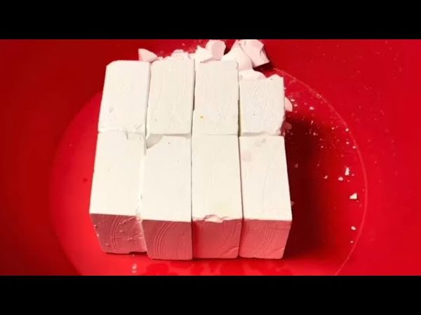 Red Bucket of Fresh White Chalk