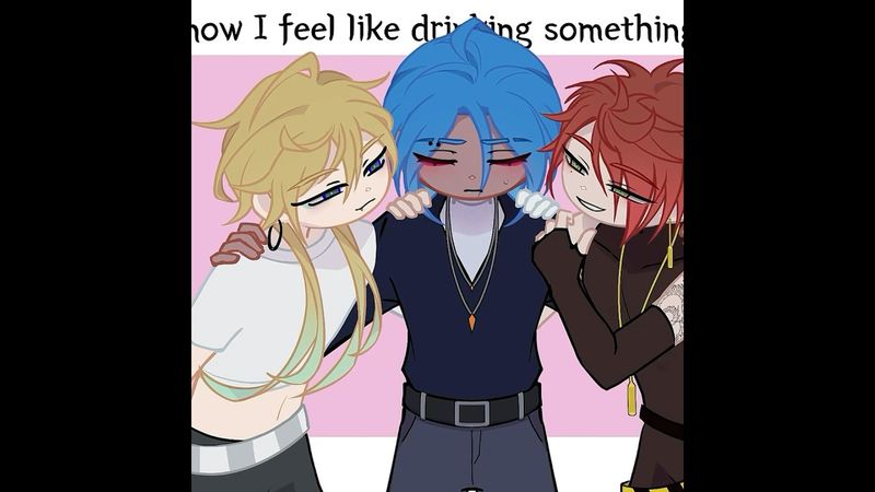 Three way kiss ❤️‍🩹 #gacha #animatin #trend