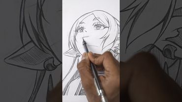 i draw ''Frieren Looking up'' #イラスト #イラストメイキング #howtodraw