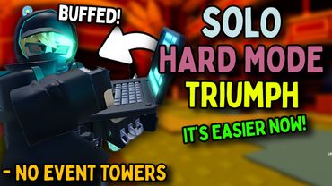 Solo The Final Act Hard Mode Triumph With Rebalanced Towers | No Bug Abusing | TDS XMAS EVENT