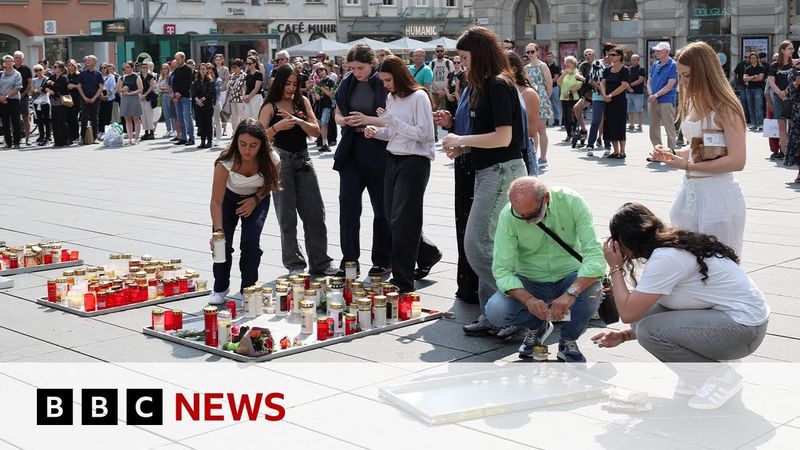 Austria holds vigil for Graz school shooting victims | BBC News