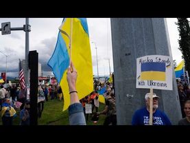 Protesters oppose Donald Trump's Alaskan summit with his Russian counterpart Vladimir Putin