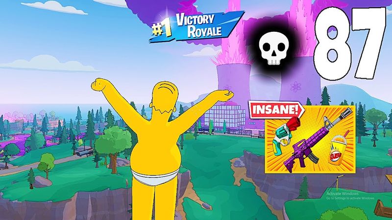 87 Elimination Solo Vs Squads "Zero Build" Gameplay Wins (NEW Fortnite Simpsons Mini Season 2 PC)