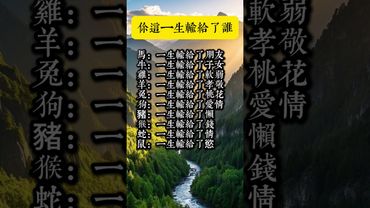 原來我一生都輸給了這個…太準了！你中了嗎？