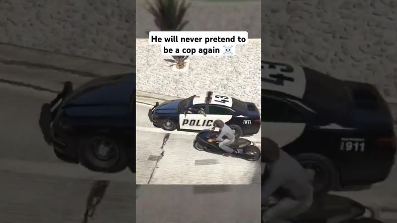 He will never pretend to be a cop again ☠️ #gtaviral #gtaonline #gta5online #gtacars #gta5 #shorts