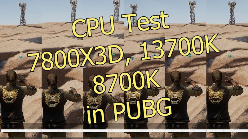CPU Test: 7800X3D, 13700K and 8700K in PUBG