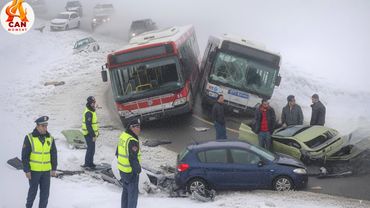 Icy Road Madness Caught on Camera - Ice Road Nightmare #24