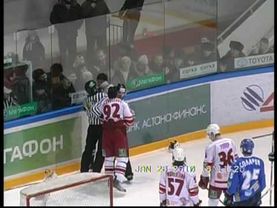 28.01.2010 Барыс-Спартак драки Обшут, Радивоевич, Баев