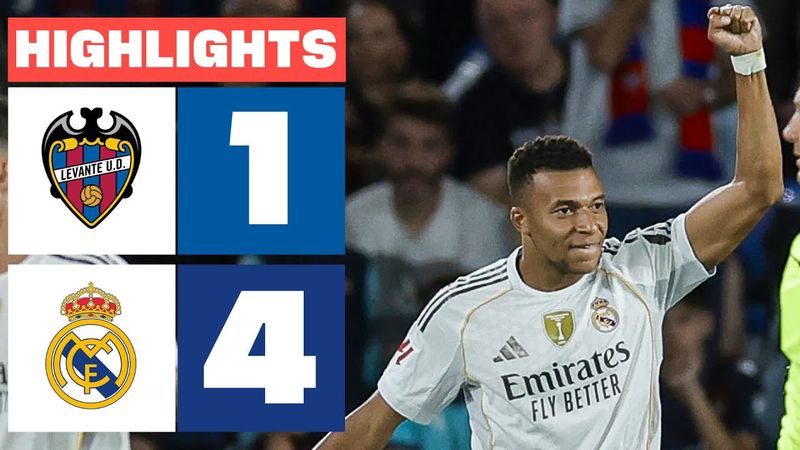 LEVANTE UD 1 - 4 REAL MADRID | RESUMEN LALIGA EA SPORTS