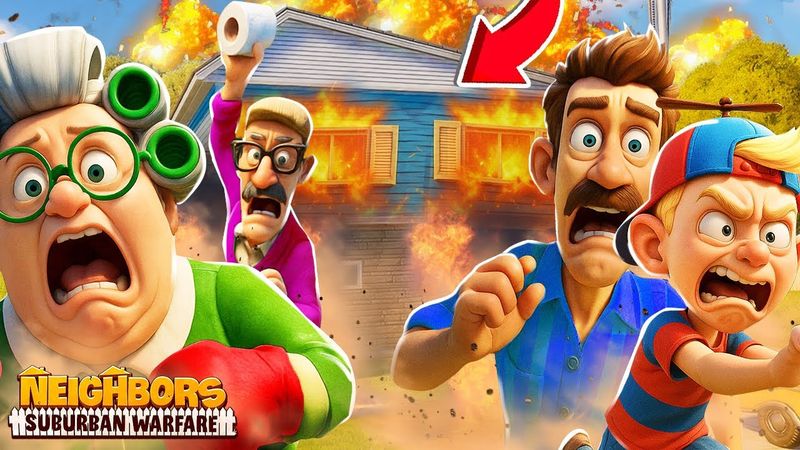 ЭТИ ЧЕРТОВЫ СОСЕДИ УНИЧТОЖИЛИ НАШ ДОМ! 1 СЕКУНДА РЕШИЛА ВСЕ! ХАРДКОР В NEIGHBORS: SUBURBAN WARFARE