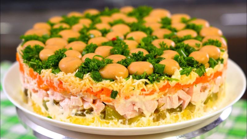 Обожаем это салат! "ГРИБНАЯ ПОЛЯНА" на НОВЫЙ Год | Кулинарим с Таней