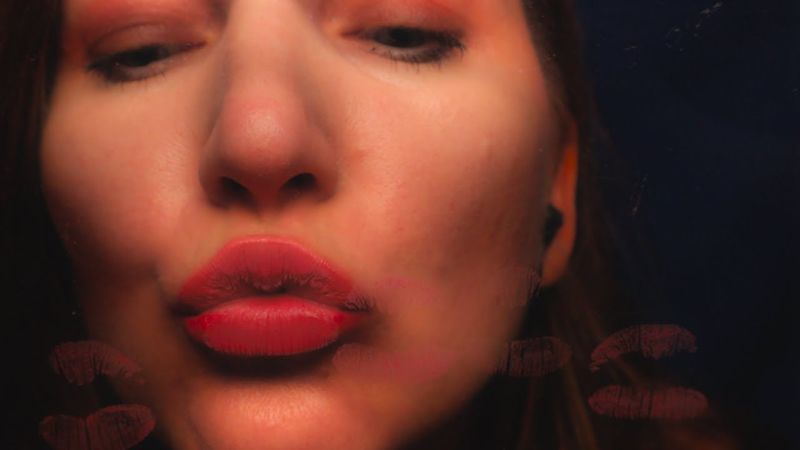 ASMR Glass Kisses That Feel Real 💕 #asmr #kiss