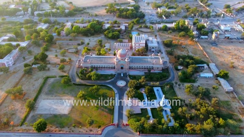 Sardul Sadan-Technology Museum in Bikaner Rajasthan aerial view