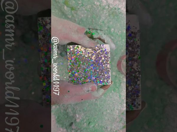 Baby Oil Glitter and Pebbles #crushingtime #oddlysatisfying #satisfying #rainbowsoap #relax #swaddle