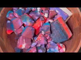 Dyed chunks and blocks 💜 | Oddly satisfying #gymchalkasmr