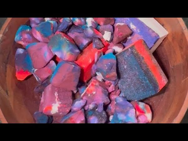 Dyed chunks and blocks 💜 | Oddly satisfying #gymchalkasmr