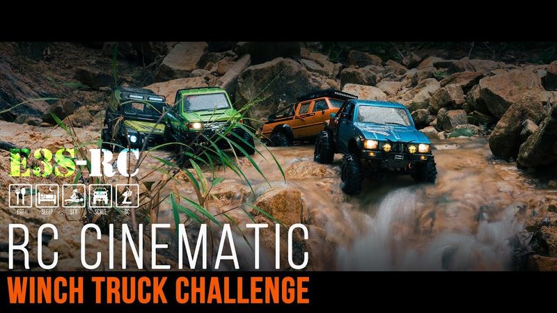 RC4WD Toyota Land Cruiser 70 & Hilux - Defender D90/ RC ADVENTURE - Winch Truck Challenge #2