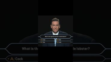 #millionaireshorts - "What is the special term for a male lobster?" UPSCALED version