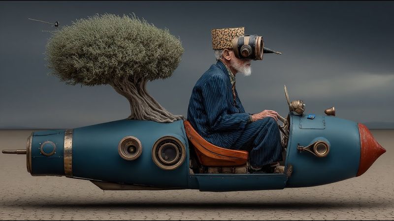 AI Surreal Flying Machines-I'm Floating High | 4K