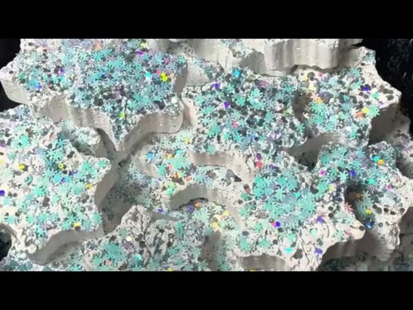 Glittery Gritty Snowflakes ❄️