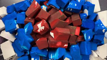 Not Fully Dyed RED and BLUE McCrispy Chunks😍