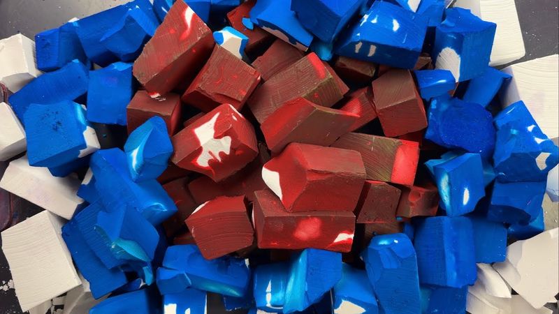 Not Fully Dyed RED and BLUE McCrispy Chunks😍