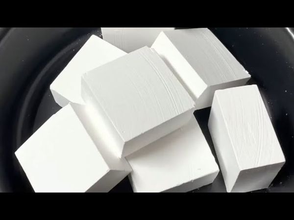 Black Bowl of Plain Fresh Chalk