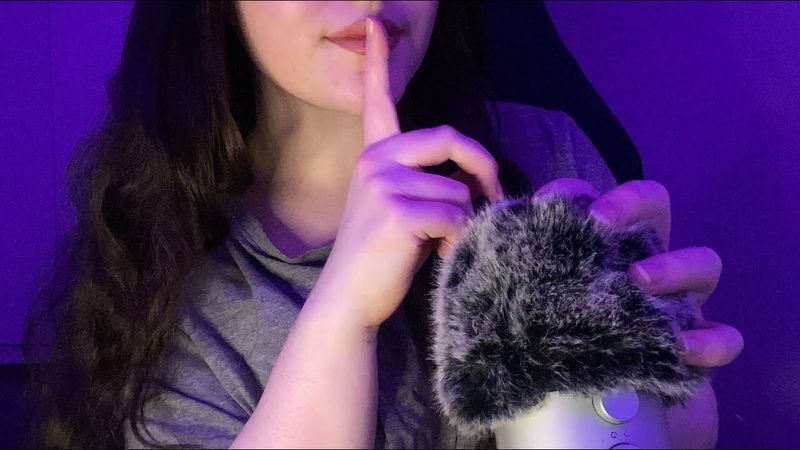 My first ASMR video | Slow Fluffy Mic Rubbing and Scratching (no talking)