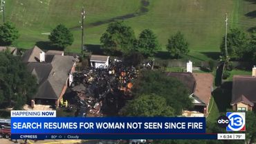Search to resume for woman after 3-alarm house fire, officials say