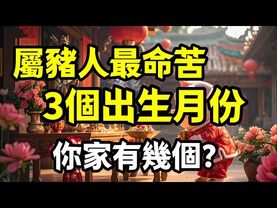 十豬七苦，屬豬人”最命苦“的3個出生月份，你家有幾個？