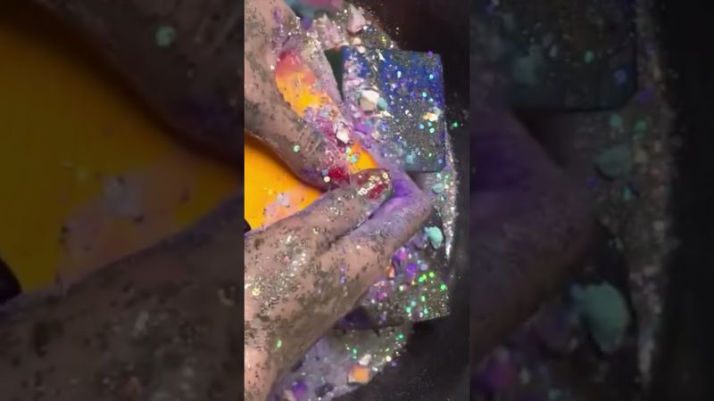 Sparkly Multicolored Dyed Gym Chalk