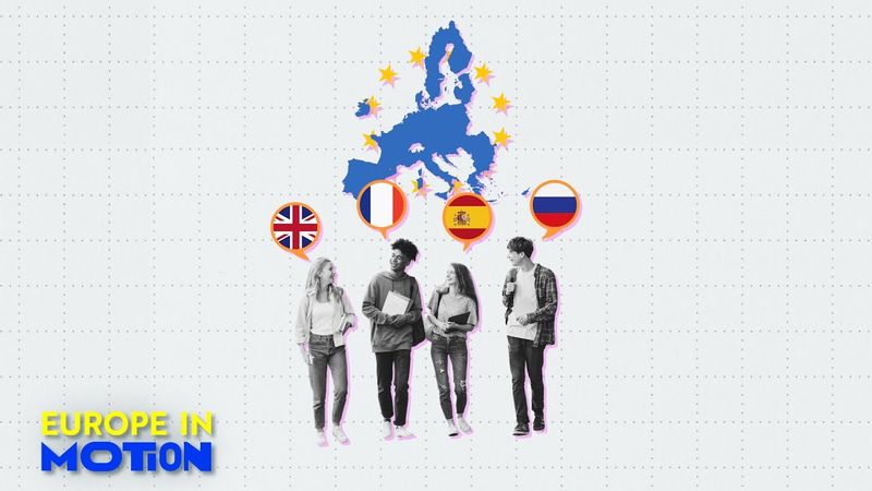 Which are the most studied languages in EU high schools?