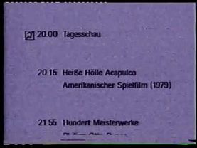 Программа передач и конец эфира (ZDF Германия, 30.08.1986)