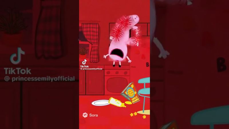 Papa pig chicken star sora Ai 2050