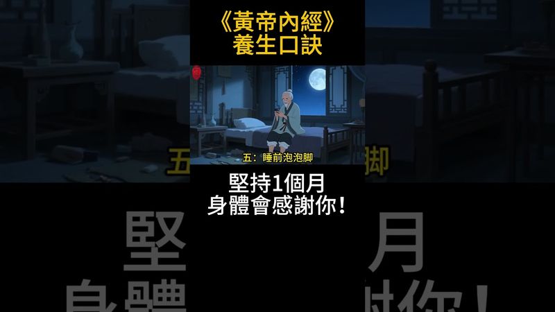 《黃帝內經，養生口訣》堅持1個月，身體會感謝你！#人生感悟 #易经 #生肖命理 #正能量 #国学文化