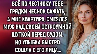 Всё по честноку, тебе грядки чеснок сажать, а мне квартира, смеялся муж перед судом…