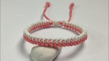 ساخت دستبند مکرامه دو رنگ | آموزش دستبند مکرامه