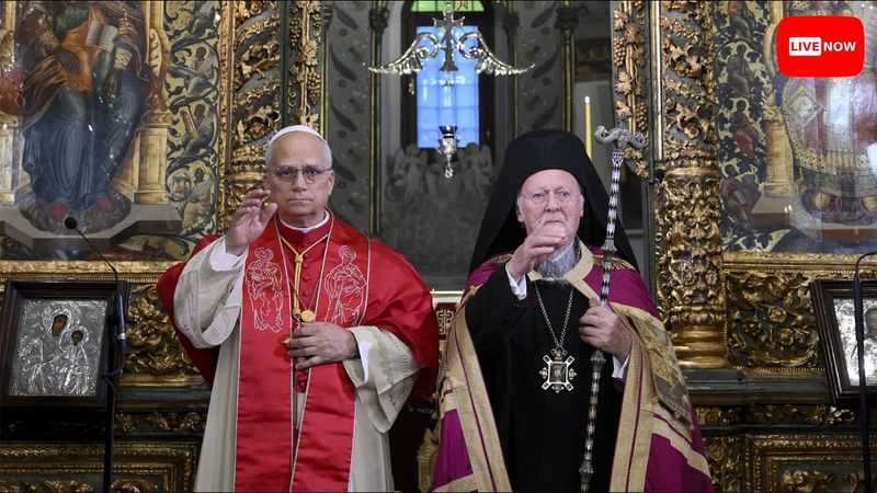 🔴 LIVE:  Πατριαρχική Θεία Λειτουργία στο Φανάρι παρουσία του Πάπα Λέοντος ΙΔ’.