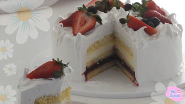 🌼TORTA MERENGADA DE FRUTOS ROJOS🍓 | BIZCOCHUELO MARGHERITA 😋 | DÍA DE LA MADRE | Elu Sweets